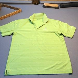 Nike Golf Mens Large Polo Green Logo Shirt